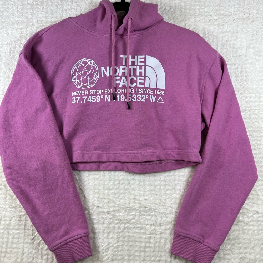 The North Face Pink Cropped Hoodie